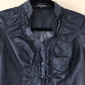 Express Tops - Express Ruffle Button Down Top Sz XS Express Tops - Express Ruffle Button Down Top Sz XS